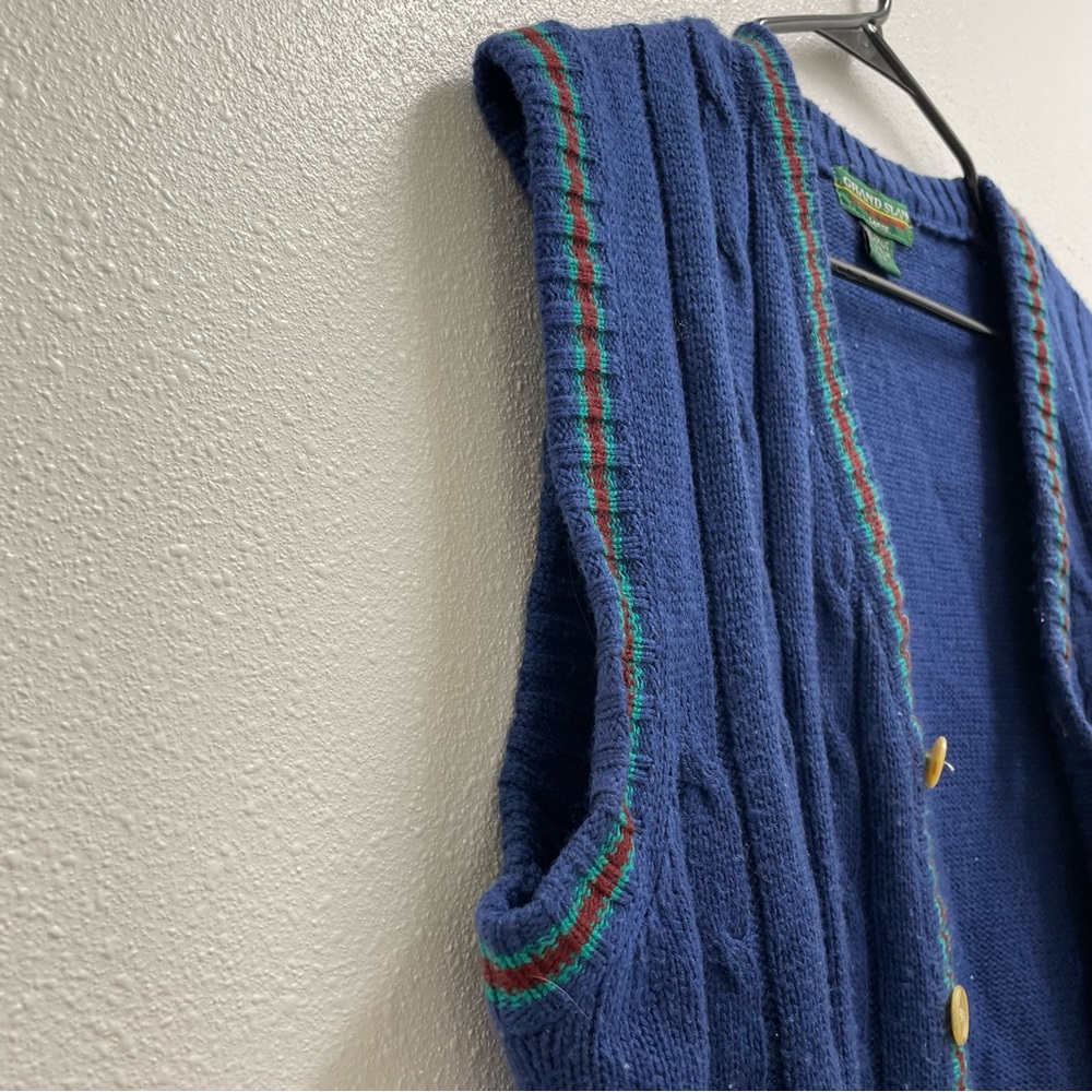 Grand Slam Vintage Cable Knit Sweater Vest - Picture 5 of 7